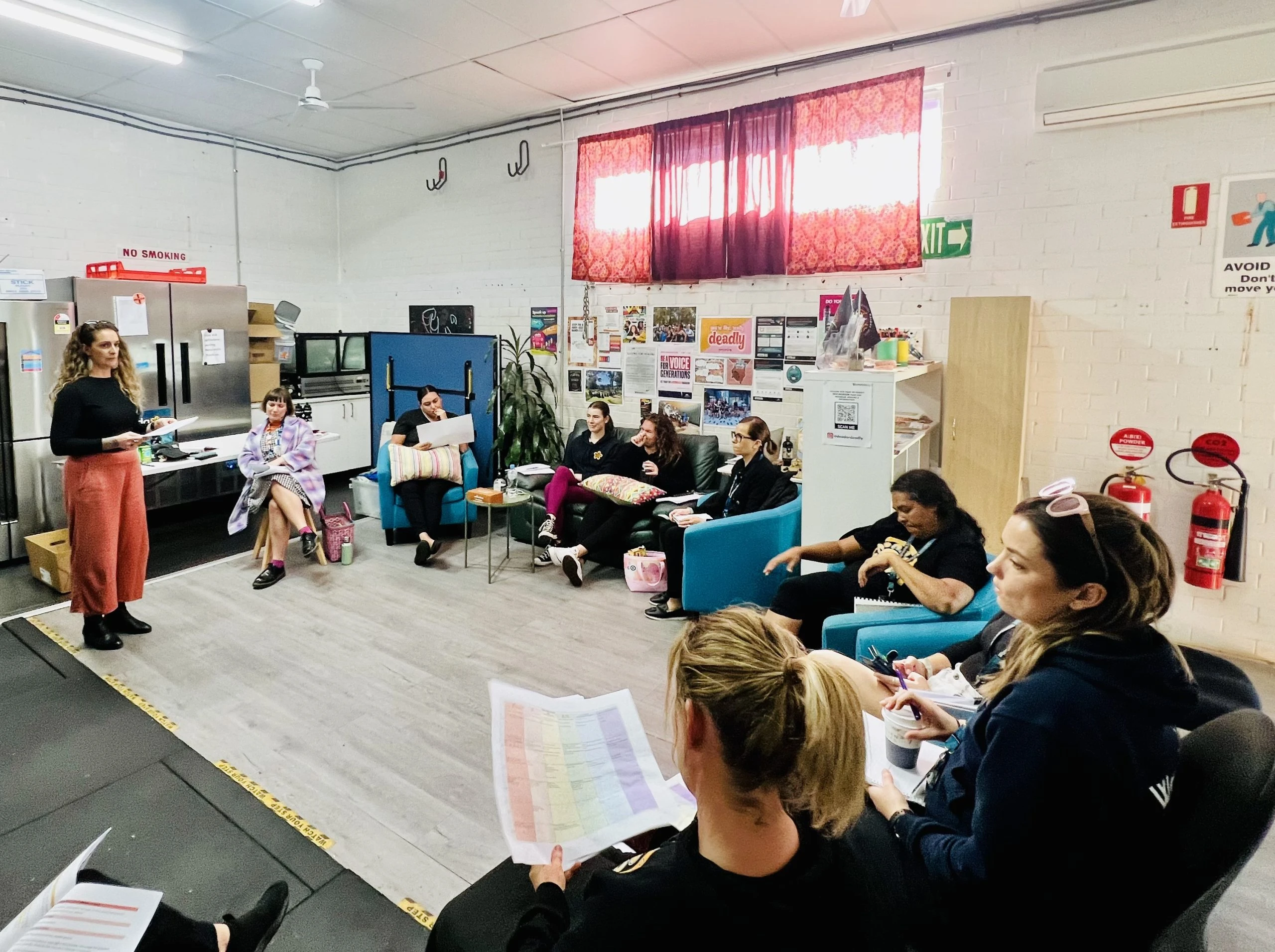 Michelle Kennedy working in community for the Which Way smoking cessation program